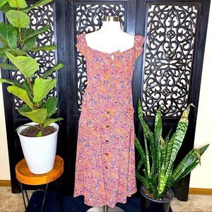 Floral Boho Floral Midi Dress NWT Size 7